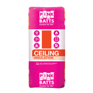 pink battsthermal glasswool ceiling insulation