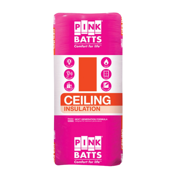 pink battsthermal glasswool ceiling insulation
